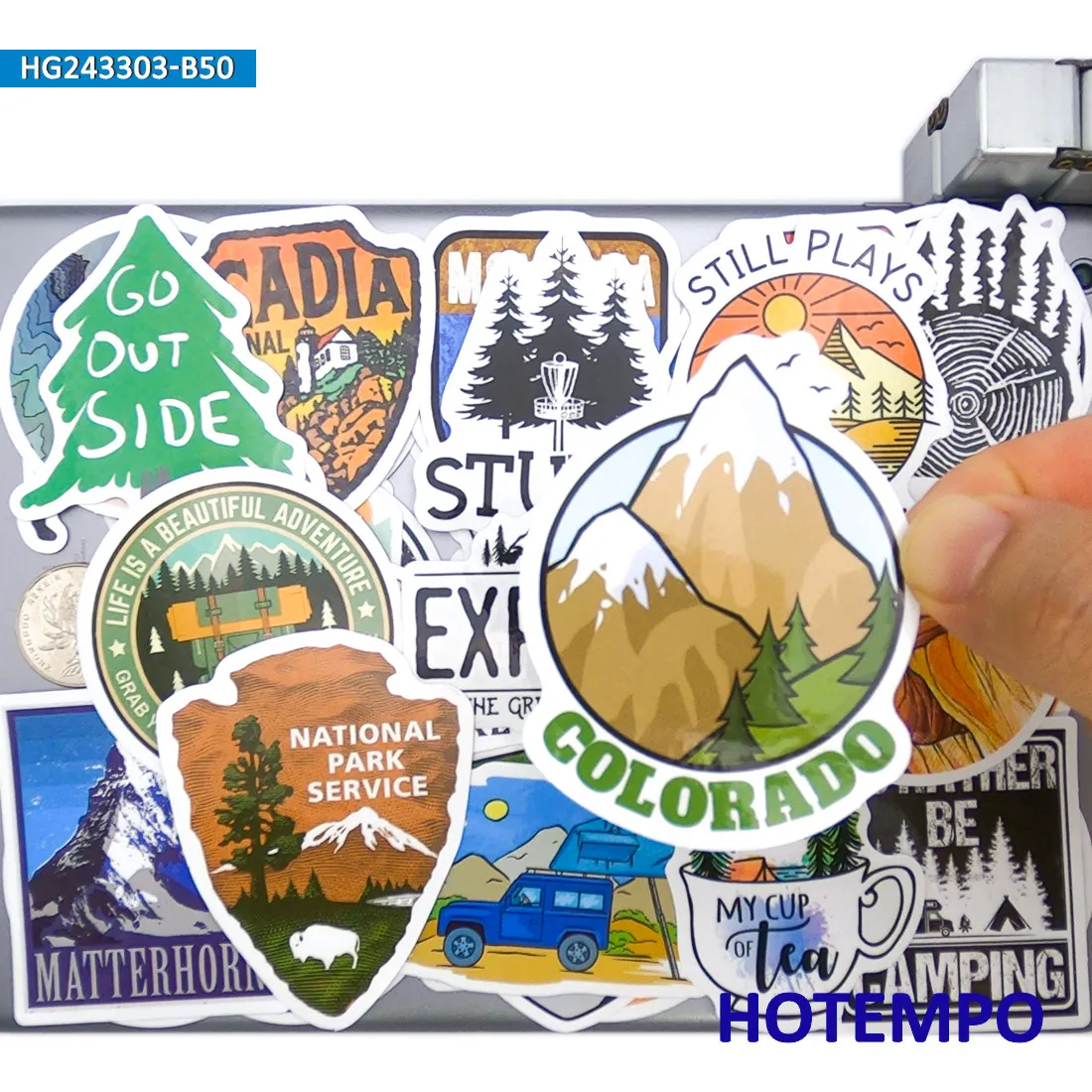 

20/30/50Pieces Travel Stickers Camping Climbing Hiking Forest Explore Outside Trip for Phone Motorcycle Car Bike Laptop Sticker