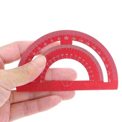 1 Set of 4PCS DIY Metal Ruler Sturdy Office Metal Ruler Ruler Stationery Set Triangular Plate Protractor Testing Ruler for