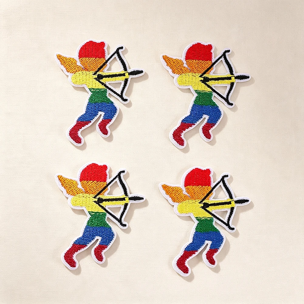 2pcs Rainbow Cupid Angel Embro - Embroidery Jacket Jeans review and price
