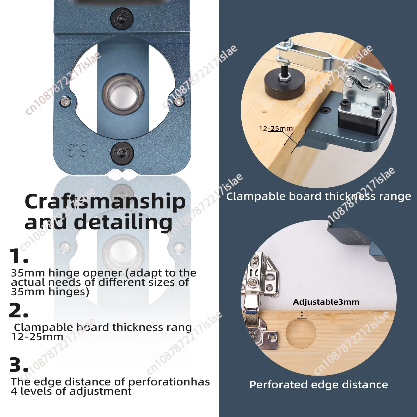 JL35-A1 Woodworking 35MM Hinge Opener Door Panel Hinge Punch Cabinet Door Positioner Wood Panel Drilling