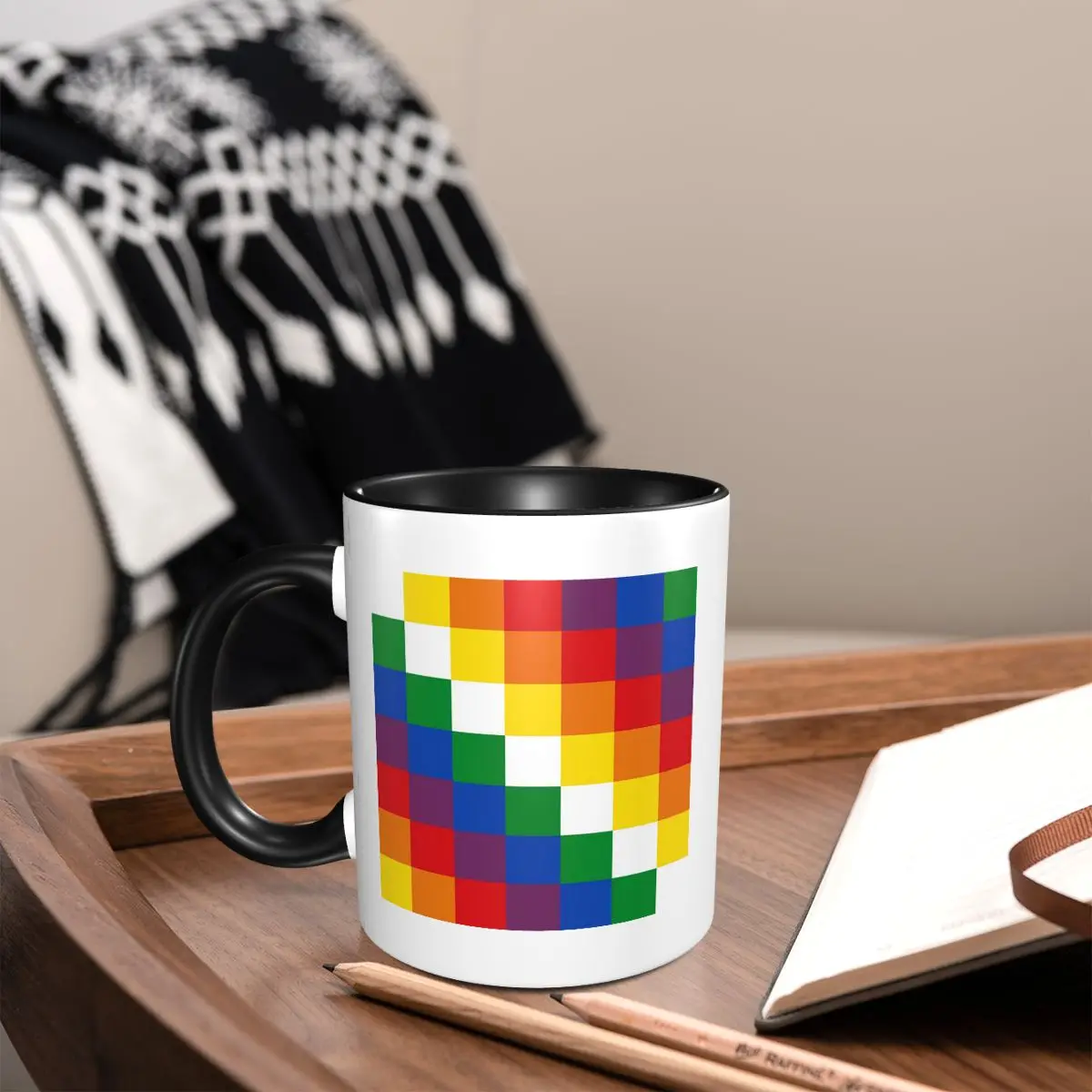 

Кружка Wiphala, забавные керамические кофейные чашки, чайные кружки, чашка для молока, посуда для напитков, подарки для друзей