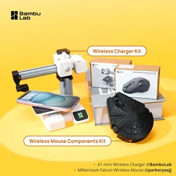 For BambuLab Wireless Mouse and Charger Bundle For Bambu Wireless Charger Kit-K012 A1 mini Charger Airforce Command Charger