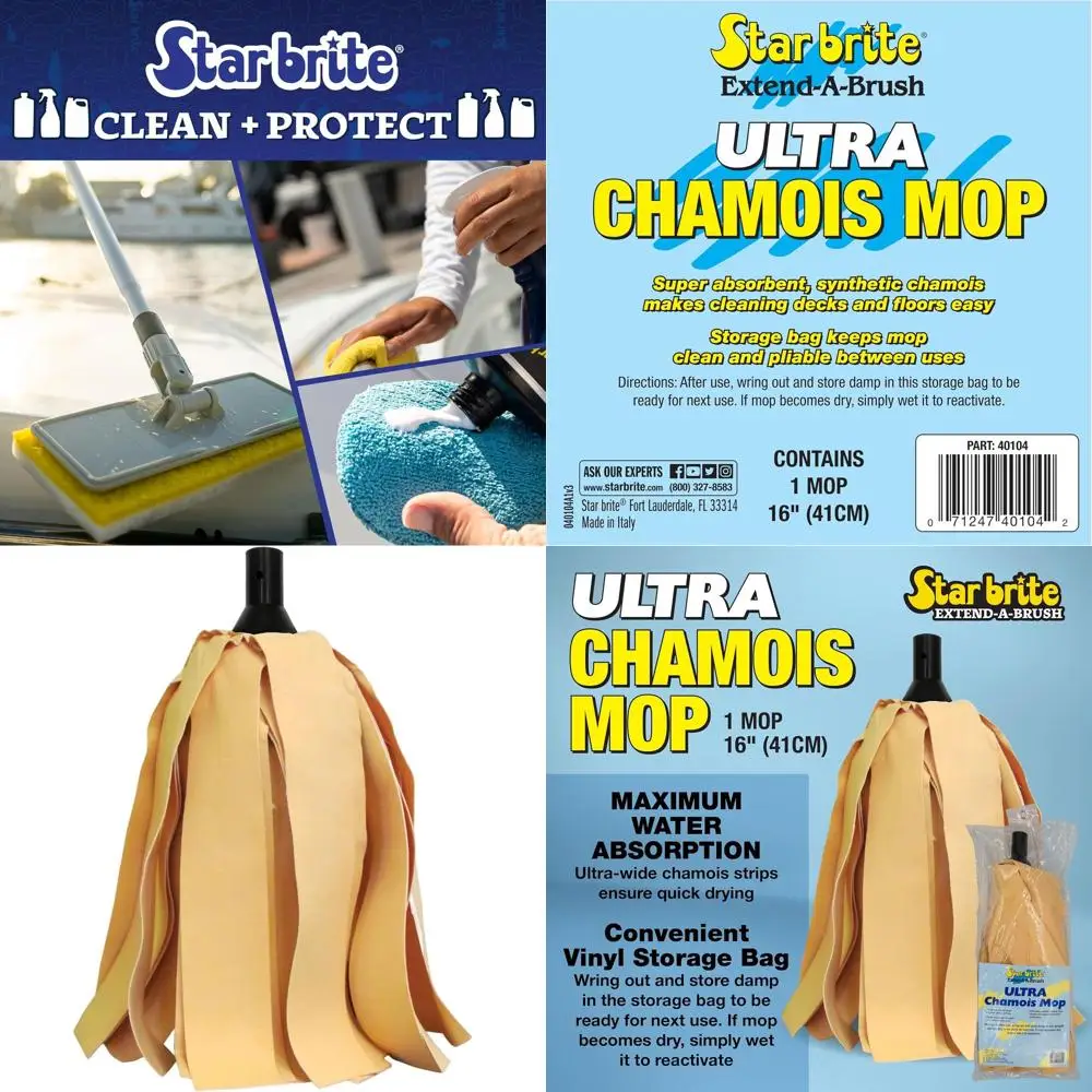 

Extend-A-Brush Compatible Ultra Chamois Mop with Storage Bag - Premium Mop Head