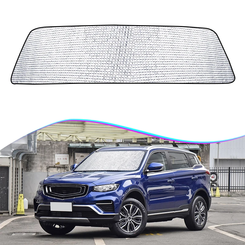 สำหรับ Geely Azkarra Atlas Pro 2020-2022แผ่นกรองแสงติดรถยนต์ UV ป้องกันผ้าม่าน Sun Shade Visor ด้านหน้ากระจกเคสป้องกันความเป็นส่วนตัว