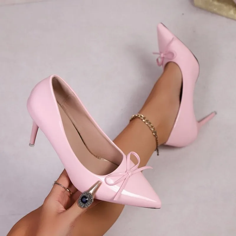 

Shallow Bow High Heels Women, Spring 2026 New Pointed Thin Heel Women's Shoes
