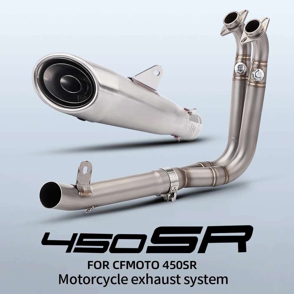 Full Exhaust System For Motorcycle 450SR Modified Front Middle Link Pipe 51mm