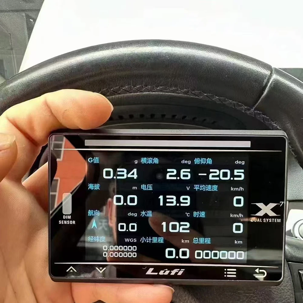 Neues Head-up-Display der vierten Generation LUFI X7 OBD-Instrument Wassertemperatur Abgastemperatur Turbogeschwindigkeit LCD-Messgerät – Detail 9