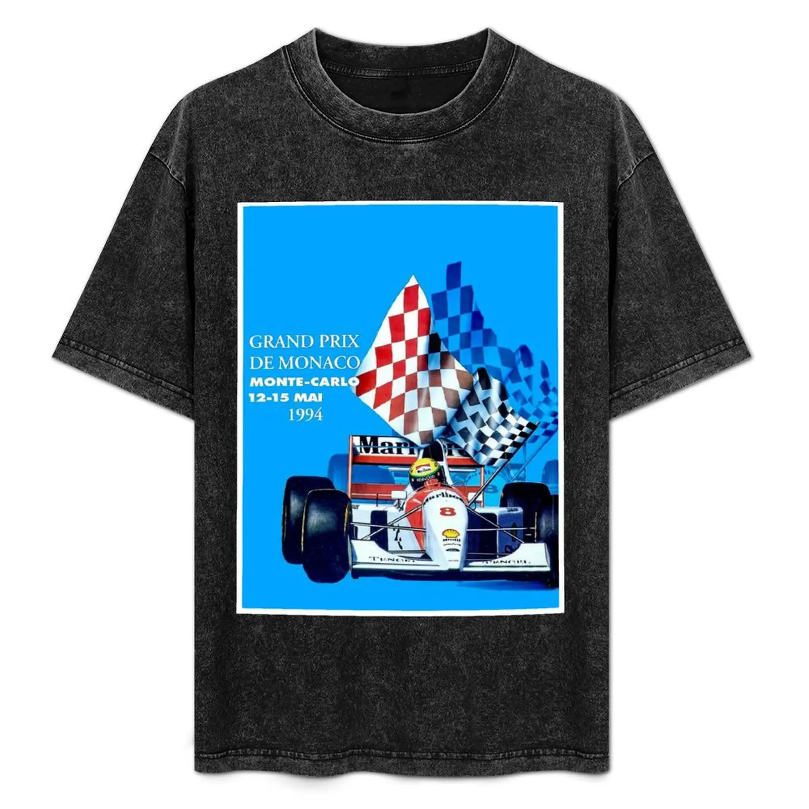 

MONACO GRAND PRIX : Vintage 1994 Auto Racing Print T-Shirt street wear plus size clothes funny t shirts men