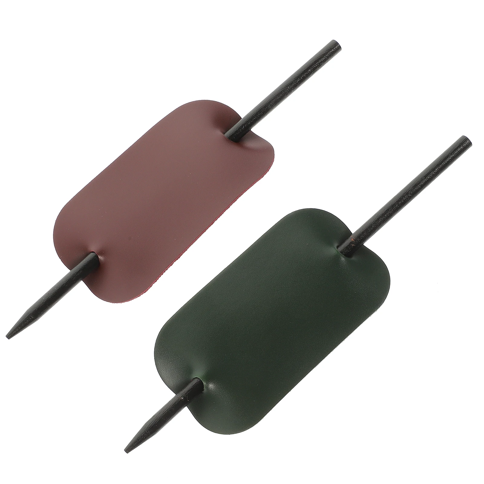 

2pcs Pu Barrette With Stick Wear-Resistant Lightweight Vintage Hair Cuff Bun Clip For Women Thick Hair Party Daily Use