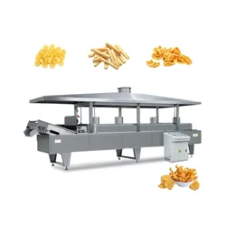 Automatic Continuous Snack Conveyor Belt Fryer Machine