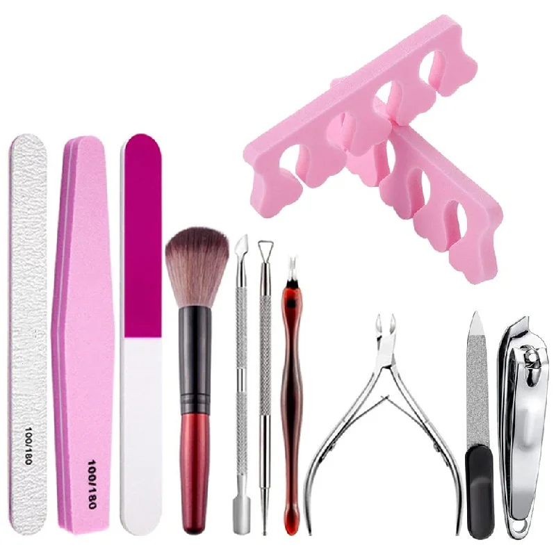 12피스 손톱깎기 도구 세트, 발 관리 및 미용 세트