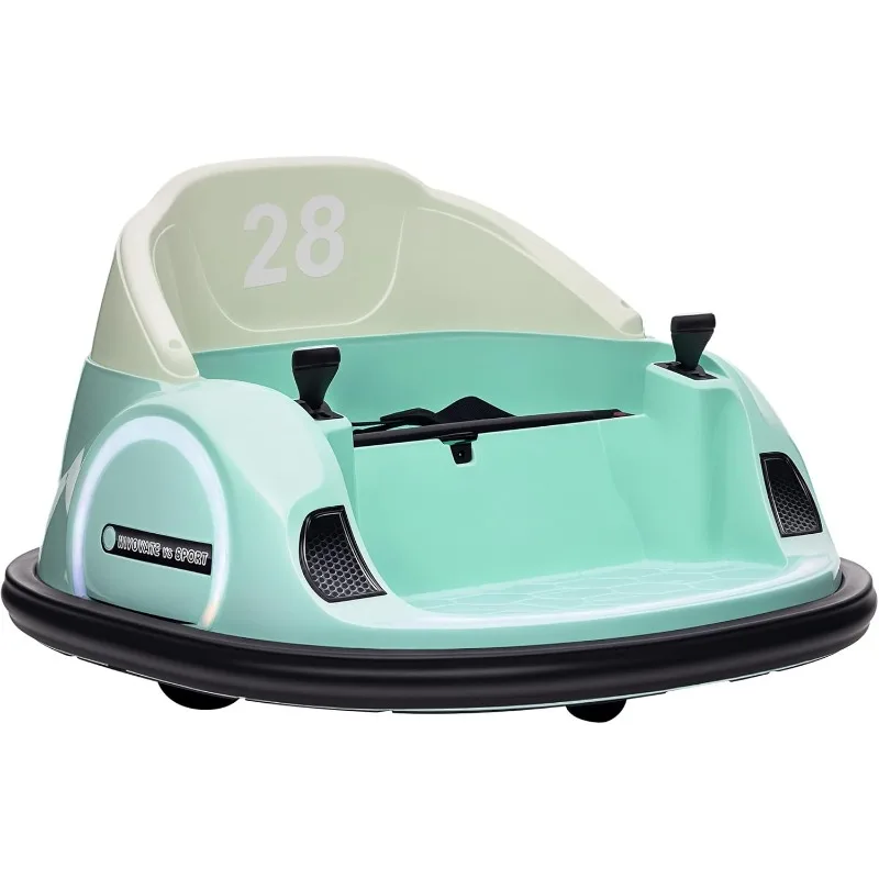 

Qaba 12V Бампер для малышей, игрушечный автомобиль для детей 1,5-5 лет, детский бампер с дистанционным управлением, светодиодные фонари