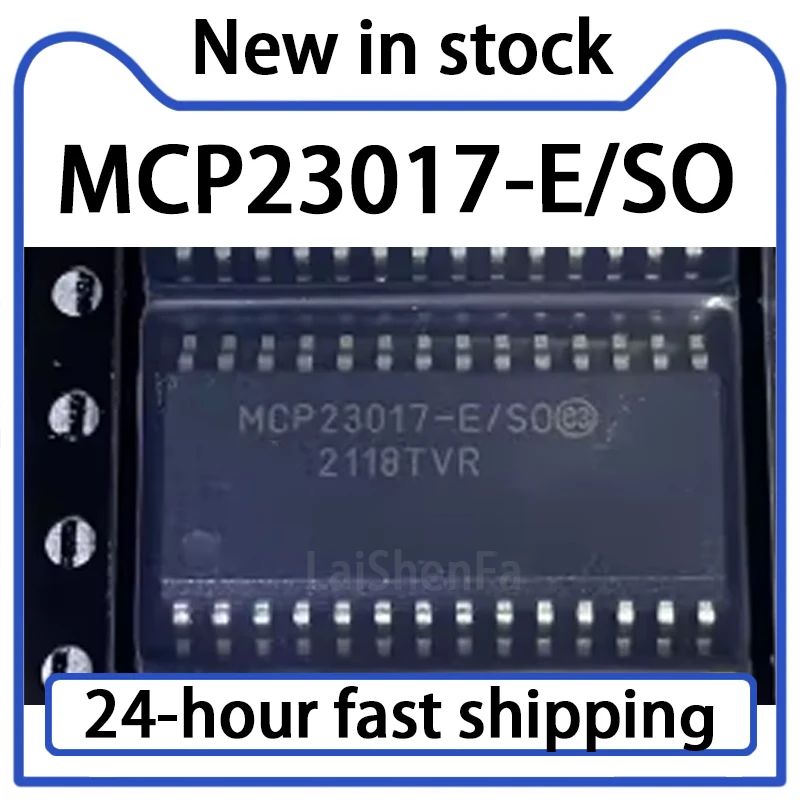 5PCS MCP23017 MCP23017-E/SO Patch SOIC-28 16 Bit I/O Extender with Serial Interface Chip in Stock