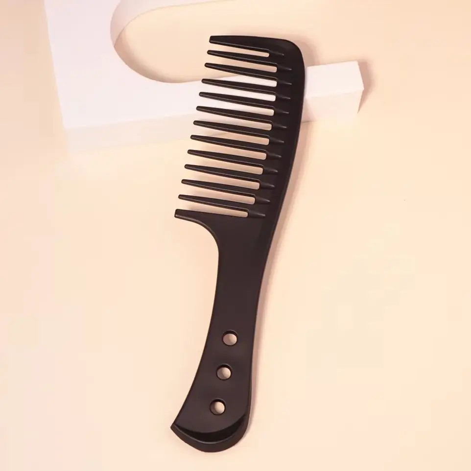 

1pc salon hair comb, wide teeth heat-resistant and anti-static, suitable for dry and wet hair, Special for real hair wigs