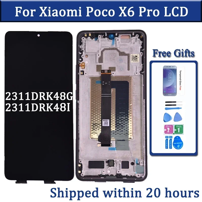 

6.67''AMOLED For Xiaomi Poco X6 Pro LCD 2311DRK48G Display screen digitizer Assembly For Poco X6 Pro LCD