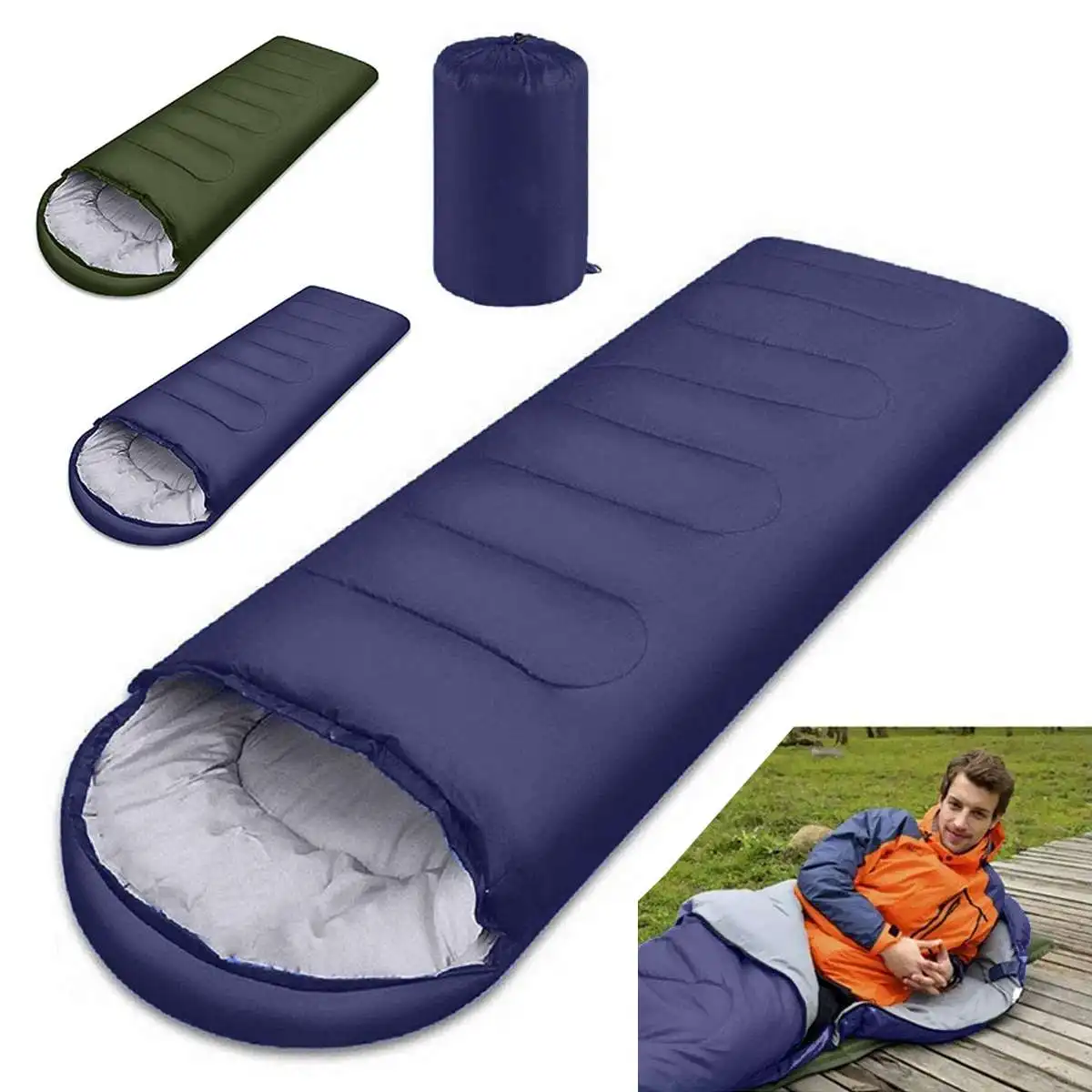 Camping Sleeping Bag Ultralight Waterproof 4 Season Warm Envelope Backpacking Sleeping Bags for Outdoor Traveling Hiking