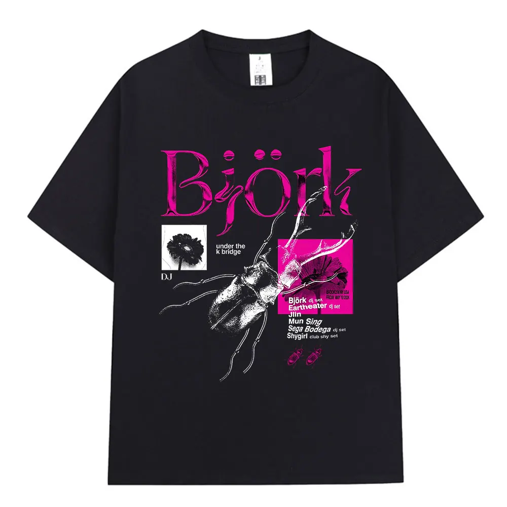 Björk Album Merch Grafik-T-Shirt für Männer und Frauen, Modische Hip-Hop T-Shirts, Kurzarm, Übergroße T-Shirts, Streetwear-Oberteile – Detail 2