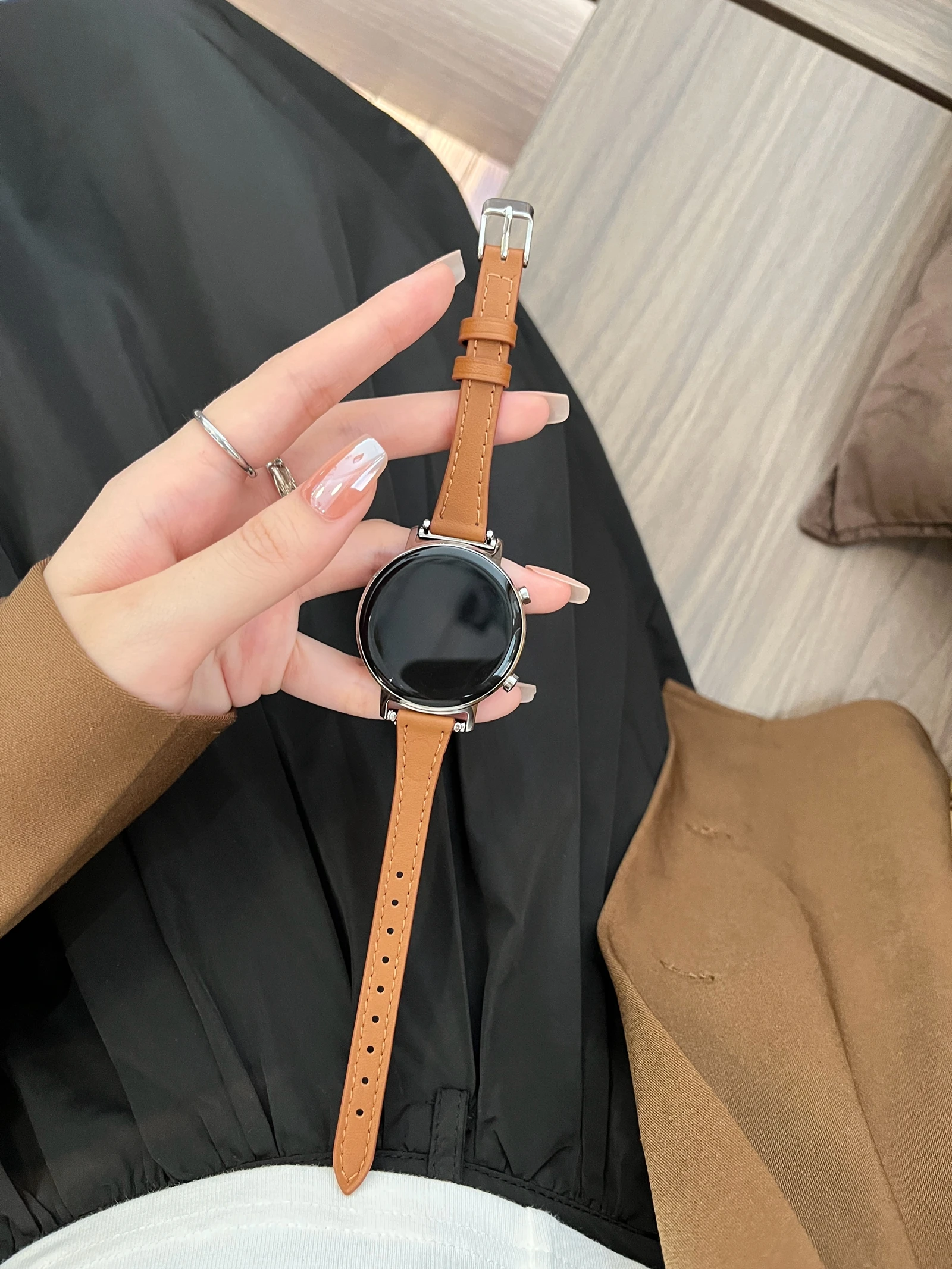 20mm 22mm 18mm サムスン Galaxy Watch 7 FE 5 Pro 4 6 classic 44mm 40mm用バンド レザーループブレスレット correa Galaxy Watch 7ストラップ