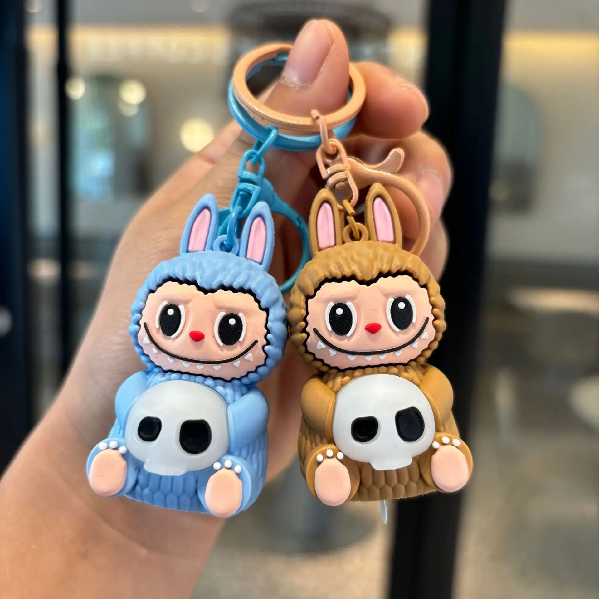 Kawaii Labbubu Pendant Keychain Itabag Accessories Labubu Backpack Bags Pendant Children Toys Light Labubu Keychain Keyrings Toy