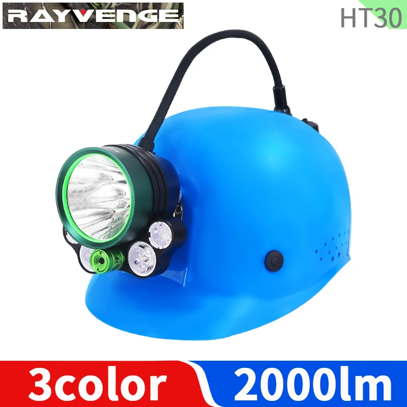 HT30 Coon hunting lights Green beam boar raccoon safety helmet hunting headlight Waterproof Adventure Camping Rescue headlamp