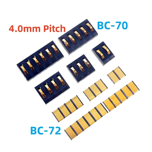 Imagen 1 del producto 2/20 Uds contacto de compresión de resorte 4,0 MM paso 2 3 4 5 6 pines conector macho hembra montaje en superficie batería reflujo soldadura PCB