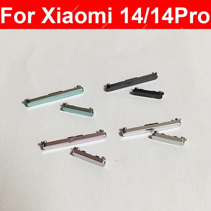 Power Volume Side Button For Xiaomi 14 14 Pro Power Volume Up Down Side Key Switch Replacement Repair Parts