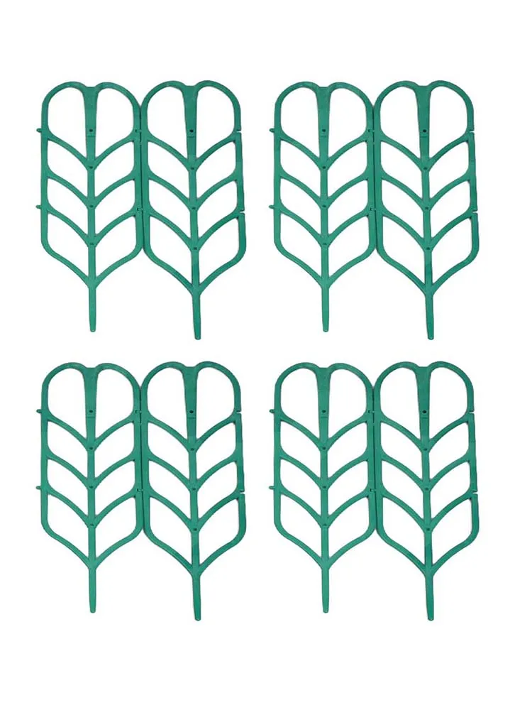 Green Plastic Plant Support Brackets 8pcs Climbing Frame For Garden Patio Indoor Outdoor Use Vine Flower Training Tools