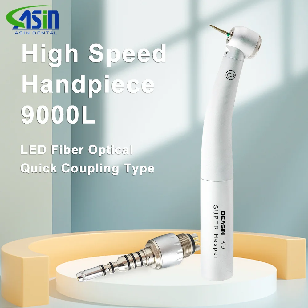 Dental Fiber Optic LED High Speed Air Turbine Handpiec Handpiece Compatible for KaVo Quick Coupling Dentistry Tools DEASIN