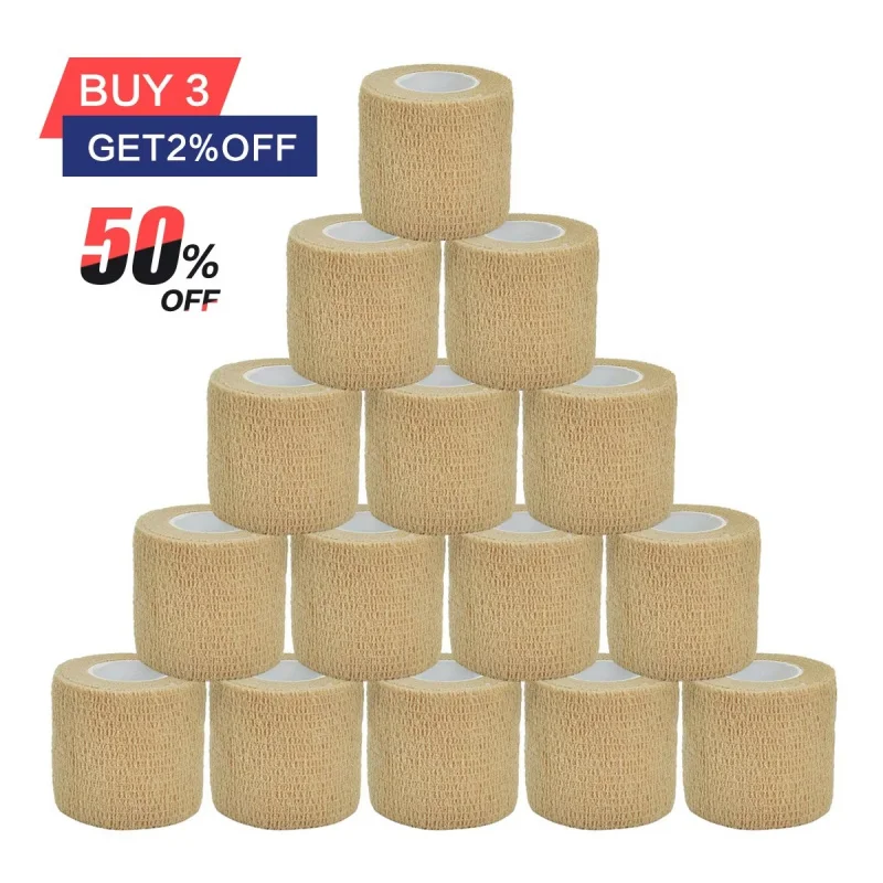 

1/10/20Pcs Beige White Sport Self Adhesive Elastic Bandage Wrap Tape 4.5m Elastoplast For Knee Support Pads Finger Ankle Palm