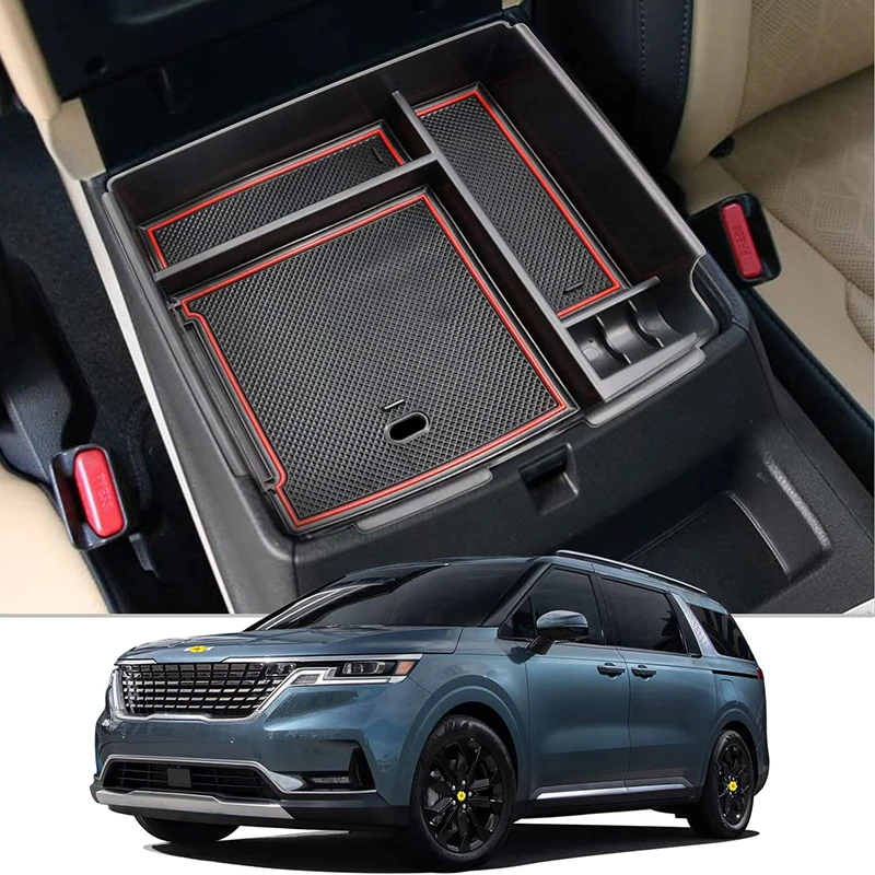 

Center Console Organizer For Kia Carnival KA4 MPV 2022-2024 Accessories Armrest Storage Box Secondary Storage Box Insert Tray