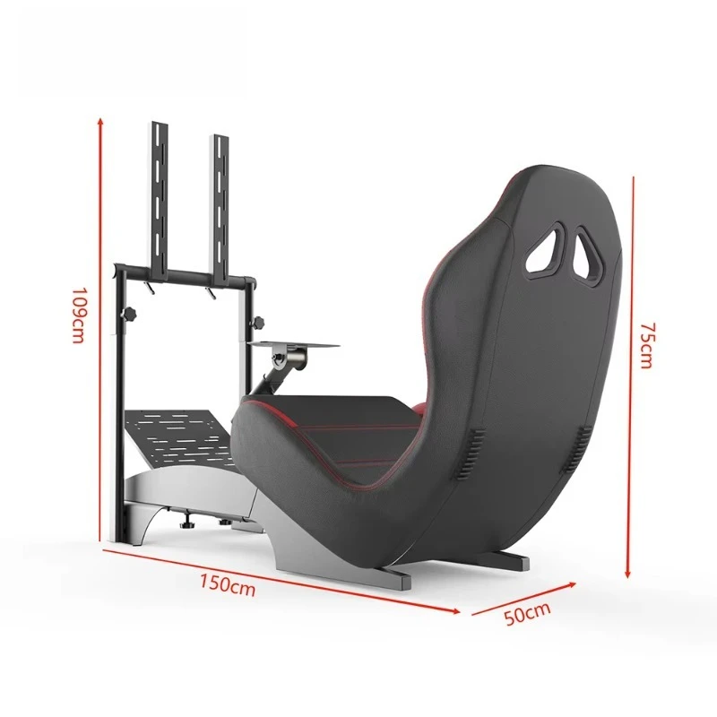 【HOT】GY046-2 car F1 game racing emulator cockpit simulation wheel frame racing driving emulator with gear shift installation sin