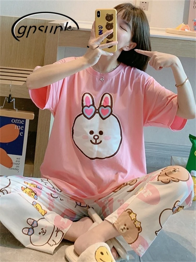 abbigliamento-estivo-da-ragazza-dolce-e-carino-pantaloni-lunghi-a-maniche-corte-rosa-con-cartoni-animati-vestiti-per-la-casa-in-cotone