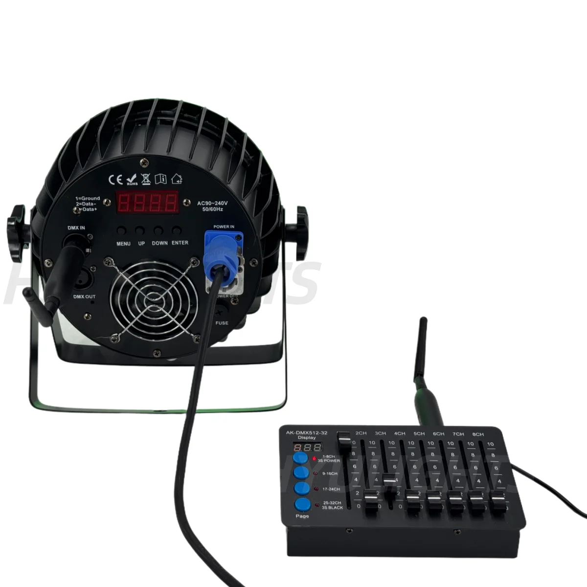 배터리 구동 DMX512 2.4G 무선 수신기 송신기 조명 제어 Dfi DJ 무선 수신기 무대 조명 파티 조명