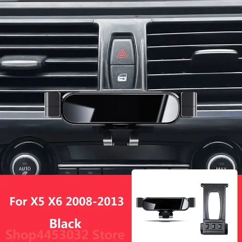 1 шт. автомобильный держатель для телефона для BMW E70 E71 X5 X6 2008-2013, крепление на воздуховод, гравитационный держатель для GPS и мобильных устройств, аксессуары.
