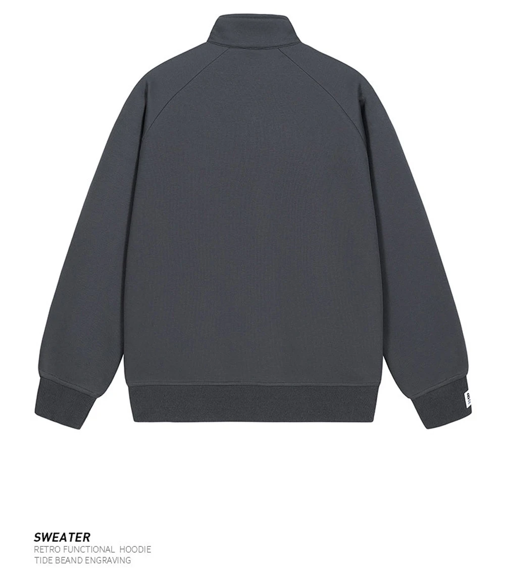 Spring Autumn Men's Half Zipper Sweatshirt Fashion Men Anorak Windbreaker Pullovers Men Loose Fit Streetwear Sweatshirt