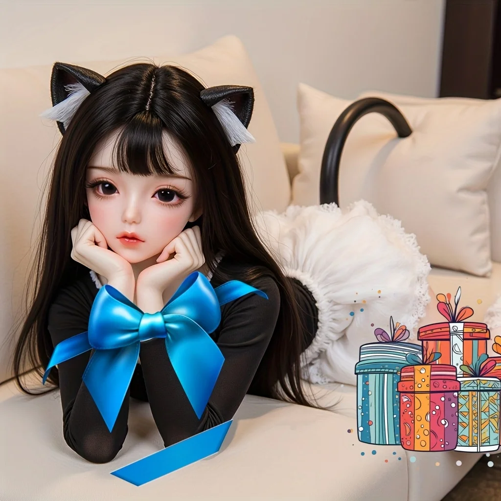 65CM  TPE Collectible Anime Doll with Articulated Metal Skeleton, Soft Skin Touch for Lifelike Display Black Friday Christmas
