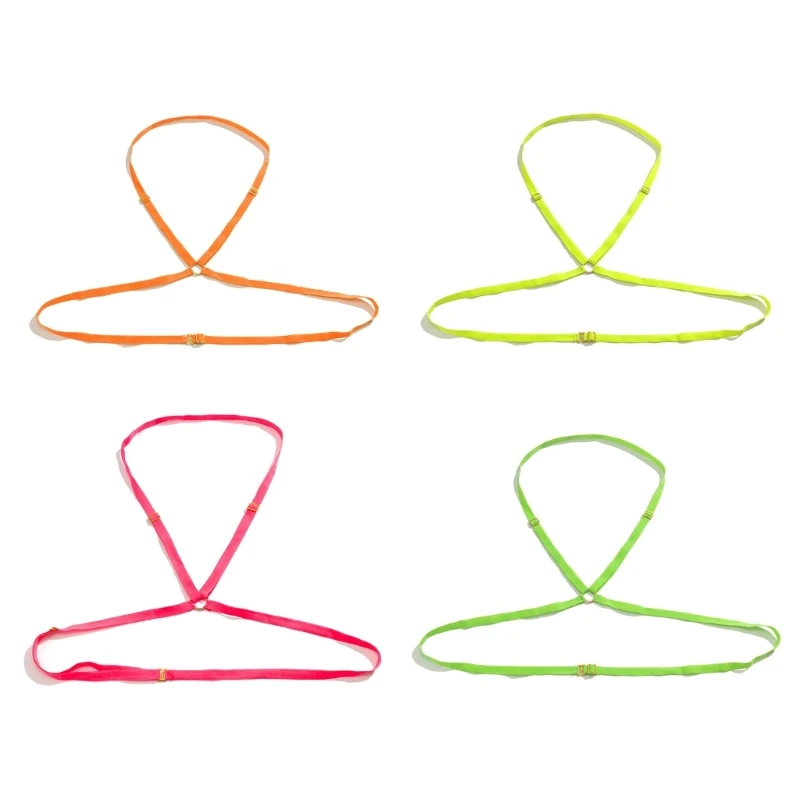 Sexy Girls Colorful Bandage Elastic Iridescent Harness Chain Waist Belly Belt Women Hottie Summer Night Beach Bikinis