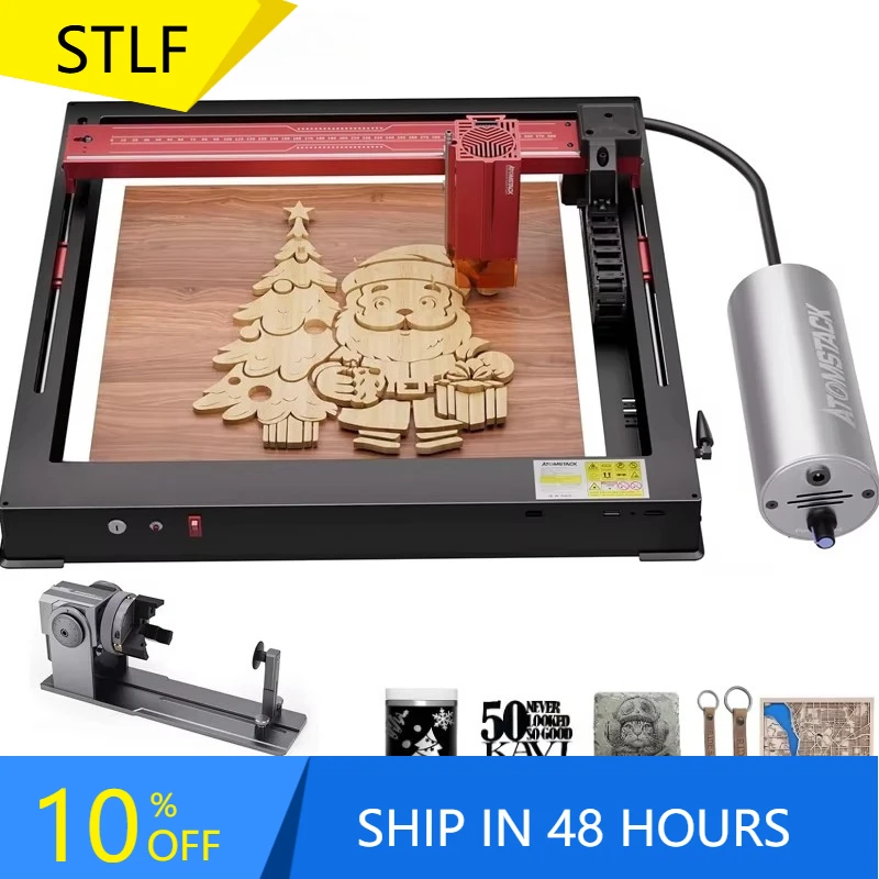 

Xiangyin Atomstack A12 X12 Pro 50W All-in-one Frame Wifi Control Multifunctional CNC Engraving Machine For Metal Wood Dog