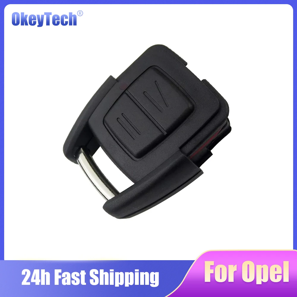 OkeyTech 1 Cái/lốc Chất Lượng Cao 2 Nút Điều Khiển Từ Xa Ốp Lưng Vỏ Móc Khóa Ô Tô OPEL Zafira Vectra C Đen Thay Thế Vỏ không Có Lưỡi Dao