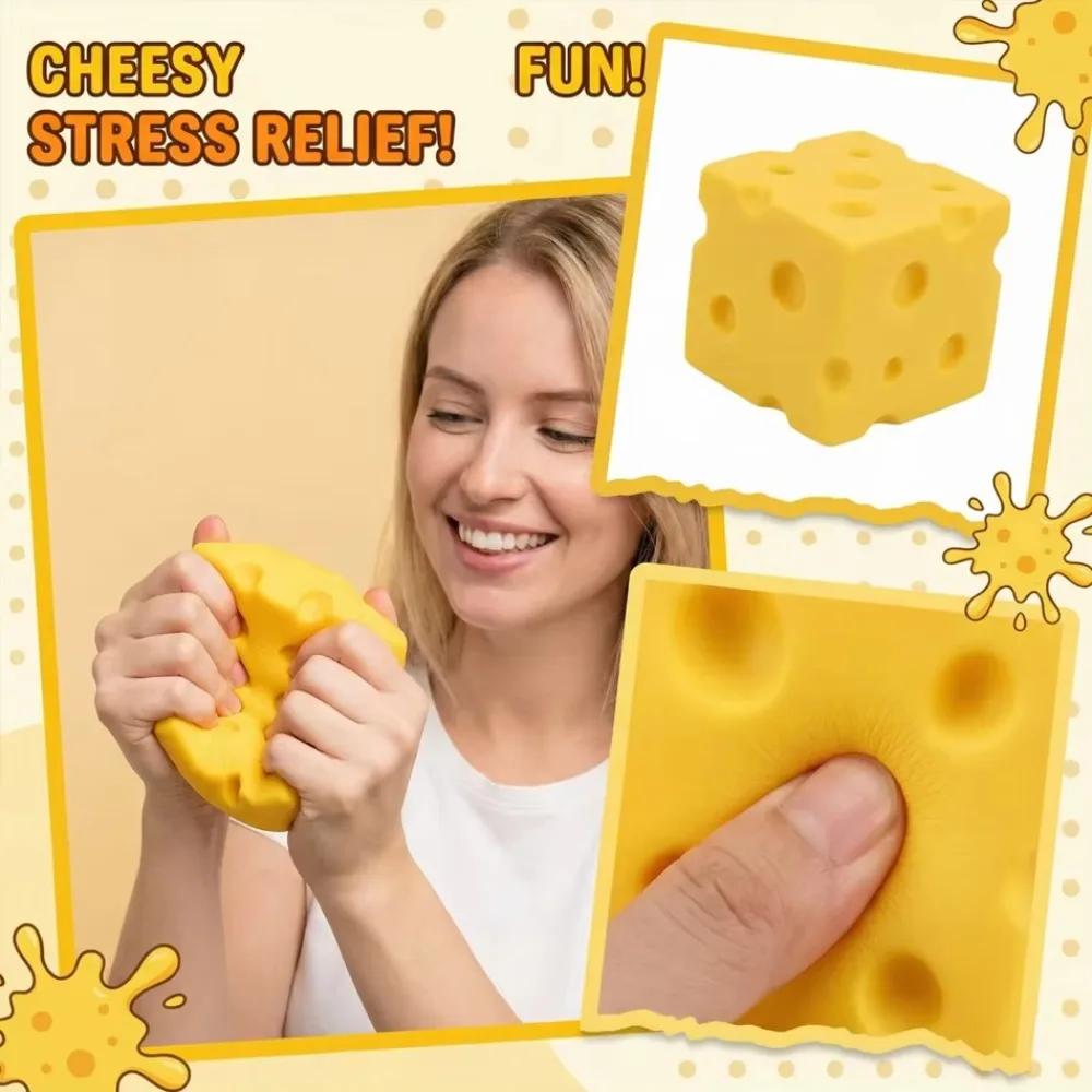 Butter cheese soft clay toy, slow recovery, pressure reducing cheese block sensory stress relief toy, anxiety relief