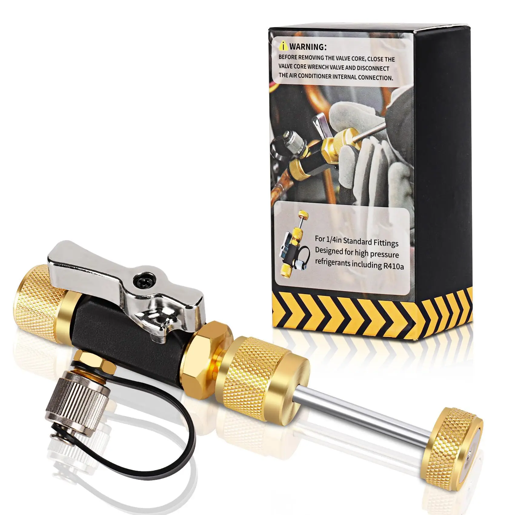 Vacuum rated Valve Core Removal Tool 1/4