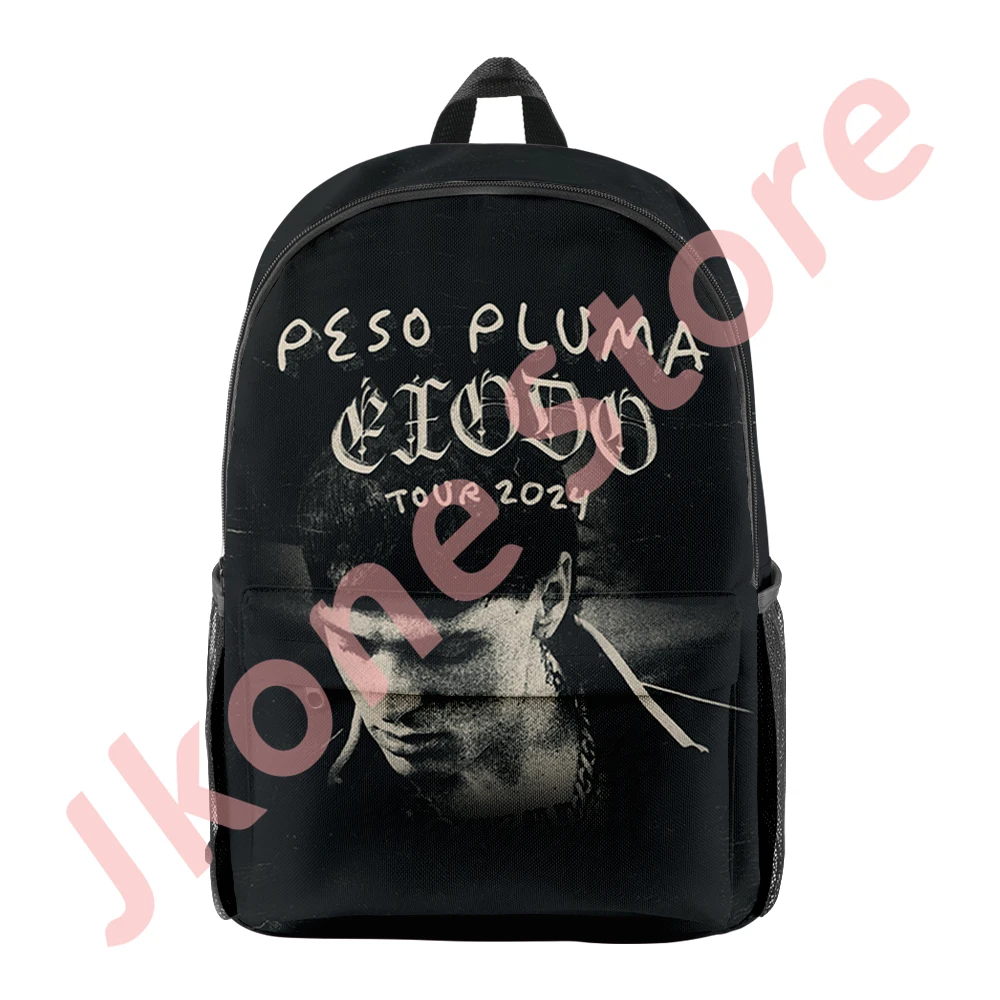 Peso Pluma Exodo Tour Merch Print Plecak Raper Nowe logo Torby Cosplay Kobiety Mężczyźni Moda Casual Streetwear