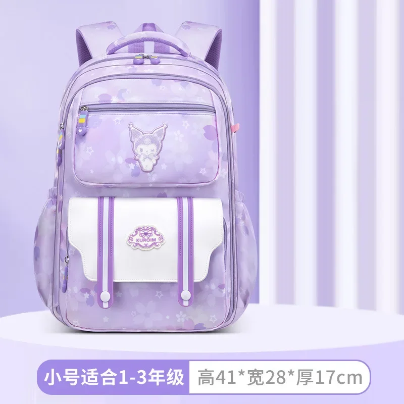 Kuromi Anime Kawaii Sanrio Ins Fashion Children Storage Book Schoolbag Cute My Melody Large Capacity Shoulder Backpack Kids Gift