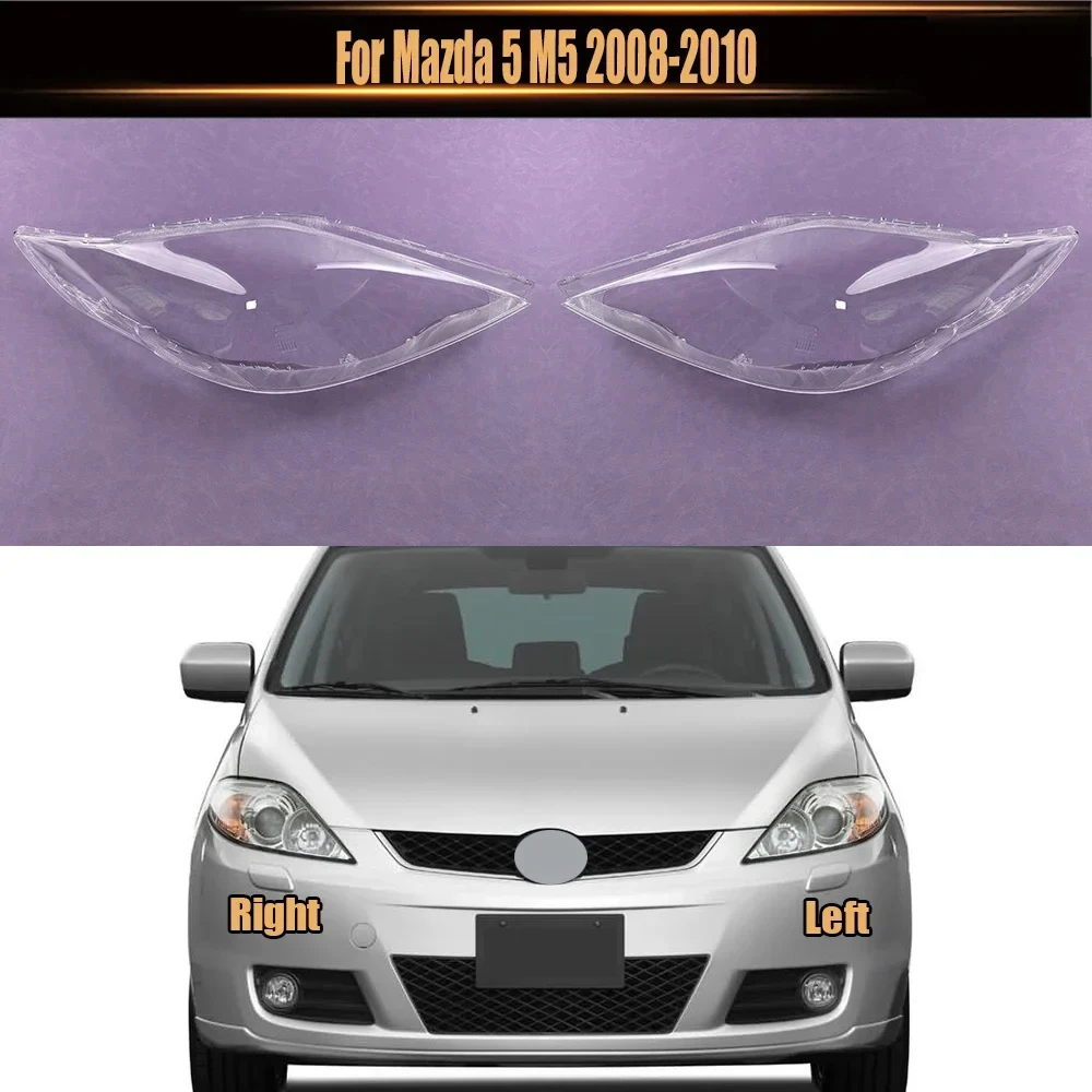 

For Mazda 5 M5 2008-2010 Headlamp Cover Shade Transparent Lampshade Headlight Shell Plexiglass Replace Original Lens