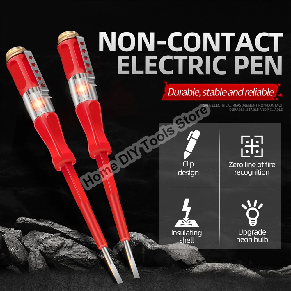 B07 Electrical Tester Pen Voltage Indicator Test Pencil Tester Screwdriver 100-500V Neon Bulb Non-contact Insulation Test Pen