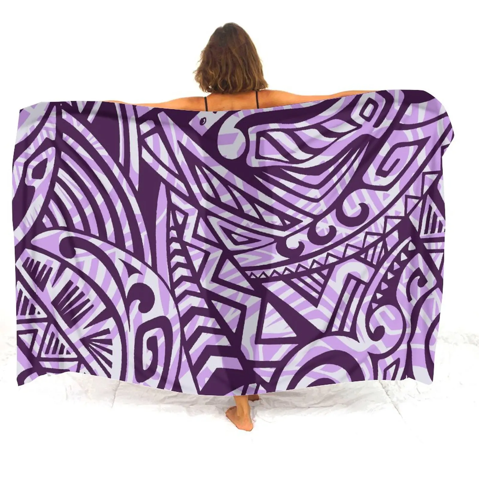 Cappotto Bikini Sarong Party Sarong Polynesian Art Print Sarong Ladies Beach Wrap sciarpa a vento 2023 Summer beachmare Sarong