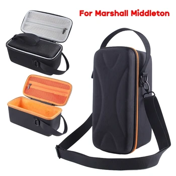 EVA Hard Storage Bag For Marshall Middleton Wireless Speaker Protective Speaker Carrying Case With Hand Strap&Shoulder Strap