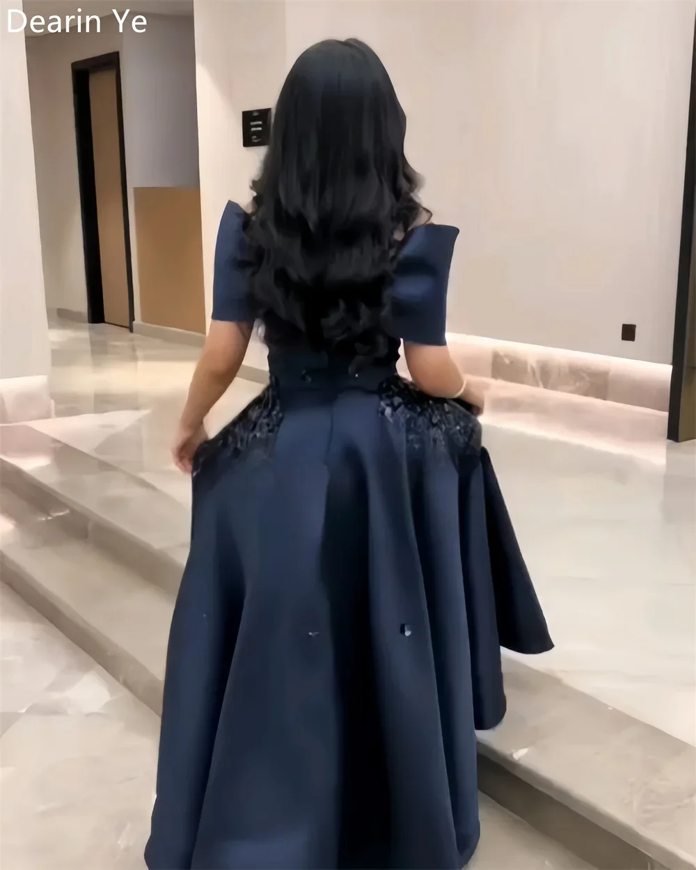 Customized Evening Dress Prom Dearin Off-the-shoulder A-line Ankle Length Skirts Draped Beading Applique Bespoke Occasion Dresse