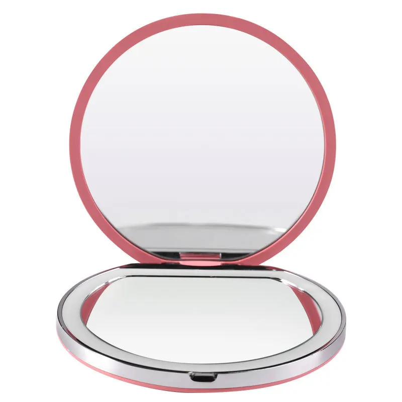 

Travel Compact Makeup Mirror Led Lighted Foldable Small Pocket Mirror Rechargeable Portable