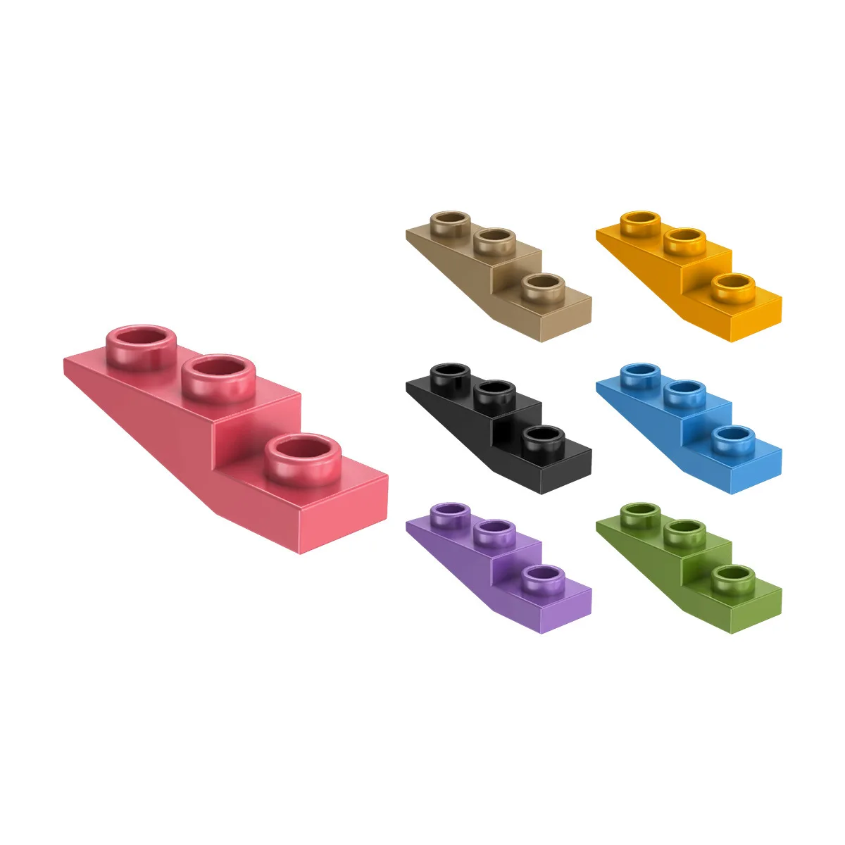 MOC 10PCS 스페셜 13547W 리버스 슬로프 3x1 빌딩 블록 키트 하우스 캐슬 호환 파티클 DIY 아이디어 장난감 어린이 선물